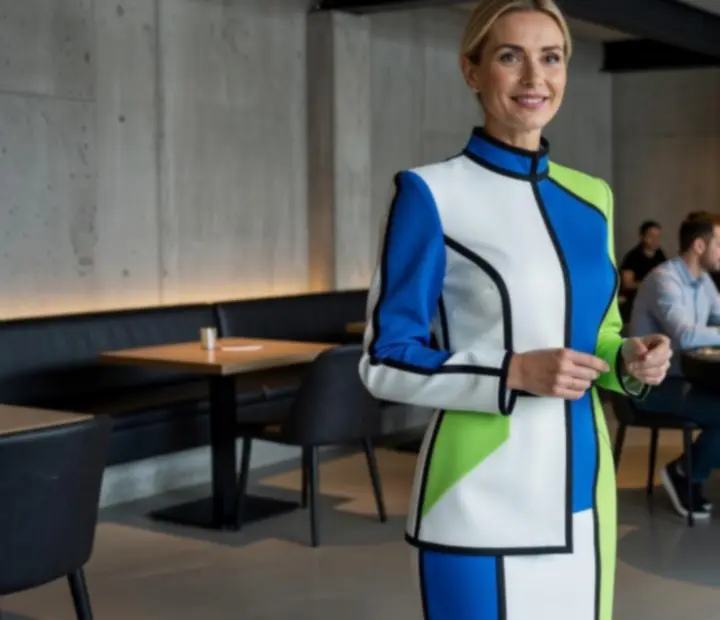 Hostitelka vede večerní herní program u stolů v restauraci Plzenova